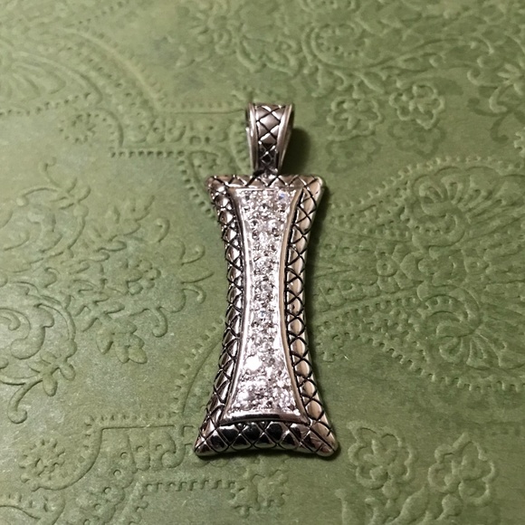 ⭐️Host Pick⭐️ Silver Pendant with CZ Stones - gorgeous quality - Picture 1 of 6